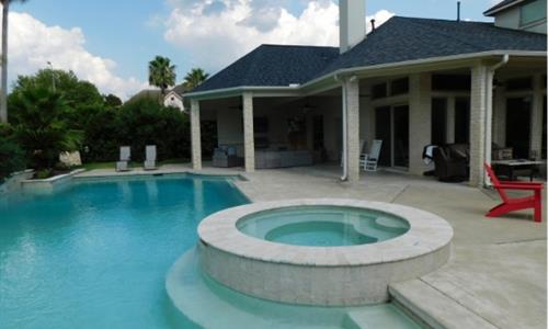 Backyard Patio with Built in BBQ